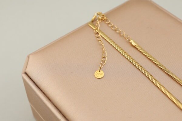 Gold soft light snake bone necklace - 金緻柔光蛇骨鍊