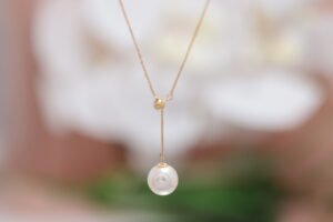 IMG_6403 Ocean's Gold Pearl Y-Necklace - 海洋之星珍珠Y字項鍊