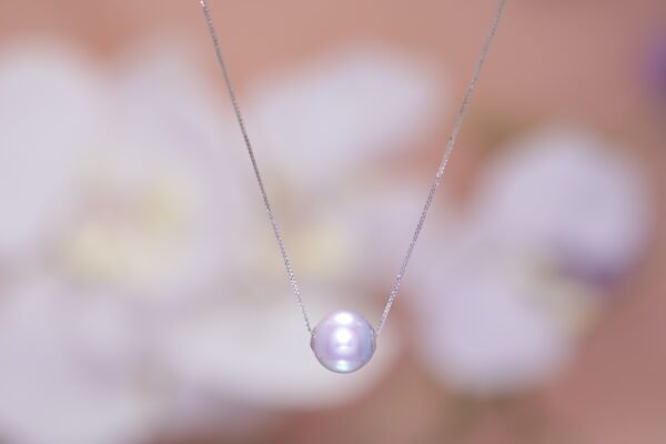 Blue Rose Akoya Solitaire - 藍玫瑰阿古屋真多麻單珠項鍊