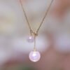 Golden Pearl Drop Y-Necklace - 雙心Y戀