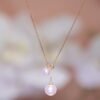 Golden Pearl Drop Y-Necklace - 雙心Y戀
