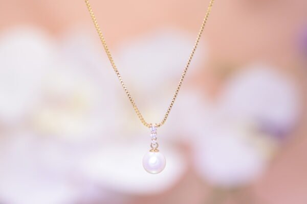 Akoya Pearl Triple Sparkle Drop - 珍珠三鑽光芒墜