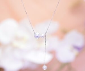 Dual Tone Akoya Lariat Necklace - 雙色阿古屋Y字鍊