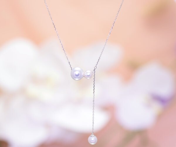 Dual Tone Akoya Lariat Necklace - 雙色煥采阿古屋Y字鍊