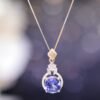 Purple Queen -「星夜之舞」18K頂級坦桑石真鑽墜飾