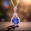 Purple Queen -「星夜之舞」18K頂級坦桑石真鑽墜飾