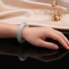 Evergreen Haze Jadeite Bangle —「 玉潤長安」天然翡翠手鐲