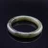 Tea-Green Radiance Hetian Jade Bangle —「翠影生輝」天然和田玉翠青手鐲