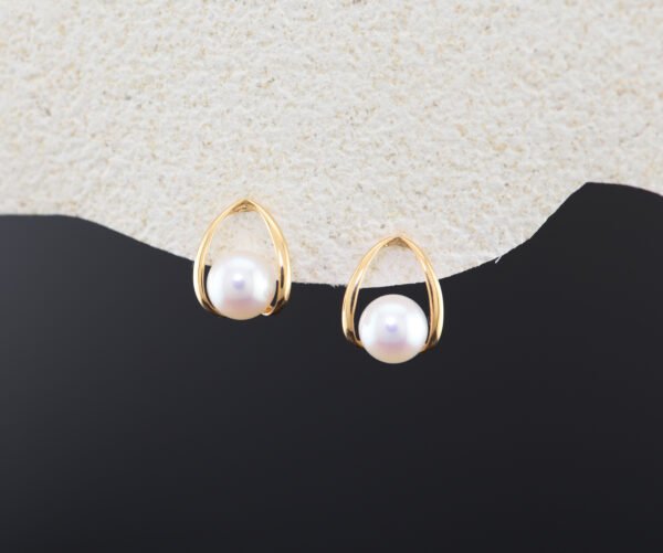 Akoya Pearl Teardrop Earrings - 阿古屋珍珠水滴耳環