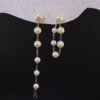 Akoya Cascading Pearl Lariat Earrings - 阿古屋流蘇珍珠長耳環