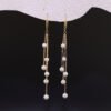 Akoya Pearl Dangler Chain Earrings - 阿古屋珍珠鍊式垂墜耳環
