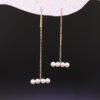 Akoya Pearl Horizontal Dangle Earrings - 阿古屋3顆珍珠垂墜耳環