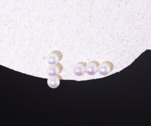 Akoya Green Pink Trio Studs - 三生緣能量珍珠耳釘