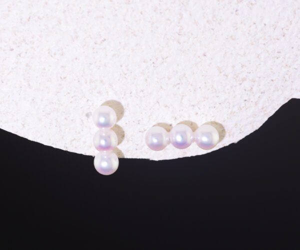 Akoya Green Pink Trio Studs - 三生緣能量珍珠耳釘