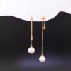 Fluid Akoya Pearl Drop Earrings - 流動阿古屋珍珠水滴耳環