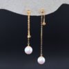 Fluid Akoya Pearl Drop Earrings - 流動阿古屋珍珠水滴耳環