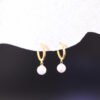 Akoya Pearl Duo Drop Earrings - 晨露之歌18k金珍珠耳扣