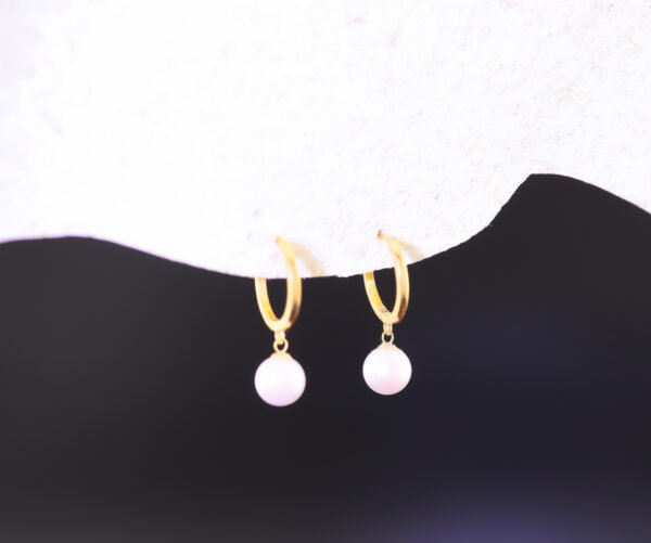 Akoya Pearl Duo Drop Earrings - 晨露之歌18k金珍珠耳扣
