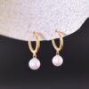 Akoya Pearl Duo Drop Earrings - 晨露之歌18k金珍珠耳扣
