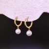 Akoya Pearl Duo Drop Earrings - 晨露之歌18k金珍珠耳扣