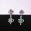 Quatrefoil Fortune Jade Earrings —「冰晶福祿」18K白金高冰種葫蘆翡翠耳釘
