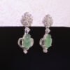 Quatrefoil Fortune Jade Earrings —「冰晶福祿」18K白金高冰種葫蘆翡翠耳釘
