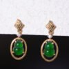 Empress Fortune Jade Earrings —「碧祿承福」18K金帝王綠葫蘆翡翠耳釘