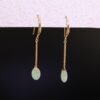 IMG_9645 Apple Green Jade Harmony Drops — 蘋果綠翡翠平安耳墜