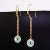 IMG_9650 Apple Green Jade Harmony Drops — 蘋果綠翡翠平安耳墜