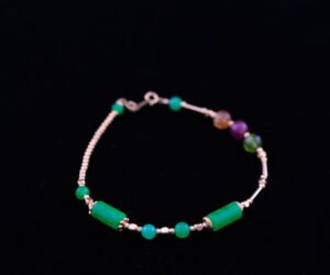 Jade & Tourmaline Harmony Bracelet — 翡翠碧璽和合手鍊