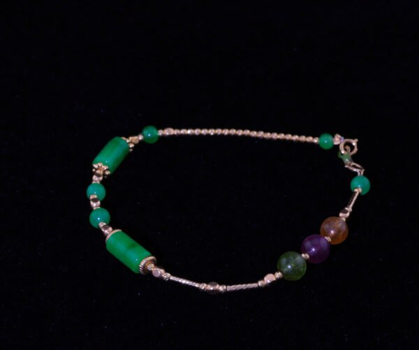 Jade & Tourmaline Harmony Bracelet — 翡翠碧璽和合手鍊