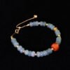 Bluewater Jade & Nanhong Abacus Bracelet — 藍水翡翠南紅算盤手鍊
