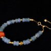 Bluewater Jade & Nanhong Abacus Bracelet — 藍水翡翠南紅算盤手鍊