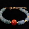Bluewater Jade & Nanhong Abacus Bracelet — 藍水翡翠南紅算盤手鍊