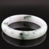 Glacial Petal Jade Bangle — 冰魄花影玉鐲