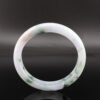 Glacial Petal Jade Bangle — 冰魄花影玉鐲