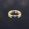 Blue Orbit Ring -「藍境六曜」18K金藍寶石真鑽六邊形戒指