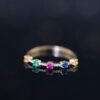 Radiant Constellation Ring -「繽紛之約」18K金真鑽彩虹戒指