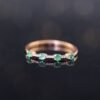 Emerald Rose Harmony Ring -「綠語心鑽」18K金祖母綠真鑽戒指