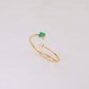 Emerald & Diamond Open Ring -「綠耀相生」18K金祖母綠真鑽開口戒指