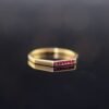 Ruby Orbid Ring -「赤心耀鑽」18K金紅寶石真鑽六邊形戒指