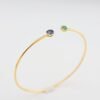 IMG_0932 Eternal Duality Bangle – 「藍與綠交響曲」18k金開口手環