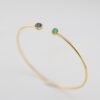 IMG_0934 Eternal Duality Bangle – 「藍與綠交響曲」18k金開口手環