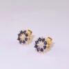 Sapphire Aurora Earrings -「藍耀花語」18K金藍寶石真鑽耳釘