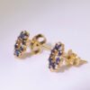 Sapphire Aurora Earrings -「藍耀花語」18K金藍寶石真鑽耳釘
