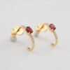 Crimson Flame Earrings –「紅韻之華」18K金紅寶石真鑽耳釘