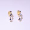 Sapphire Moonlight Earrings –「星辰之舞」18K金藍寶石真鑽耳釘