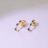 Sapphire Moonlight Earrings –「星辰之舞」18K金藍寶石真鑽耳釘