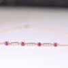 Ruby Symphony Bracelet – 「愛與勇氣的光芒」18k金紅寶石真鑽手鍊