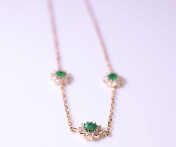 Emerald Starlight Bracelet –「綠意心語」18K金祖母綠真鑽手鍊